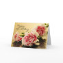 Happy Birthday Pink Carnations Floral Cards