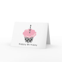 Happy Birthday Pink Cupcake cards