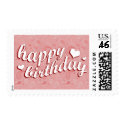 happy birthday : pink paisley : postage by occasionINVASION happy birthday : pink paisley : postage