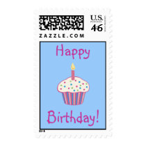 Happy Birthday (pink) Postage postage