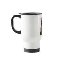 Happy Birthday - Pink Tulips - Beagle Puppy Mugs
