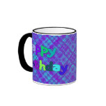 Happy Birthday (plaid 2) mugs
