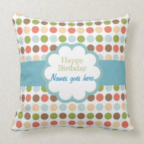 Happy Birthday (poka dots) pillows