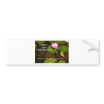 HAPPY BIRTHDAY POND LILY BUMPER STICKERS