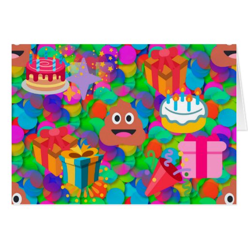 happy birthday poop emoji card | Zazzle