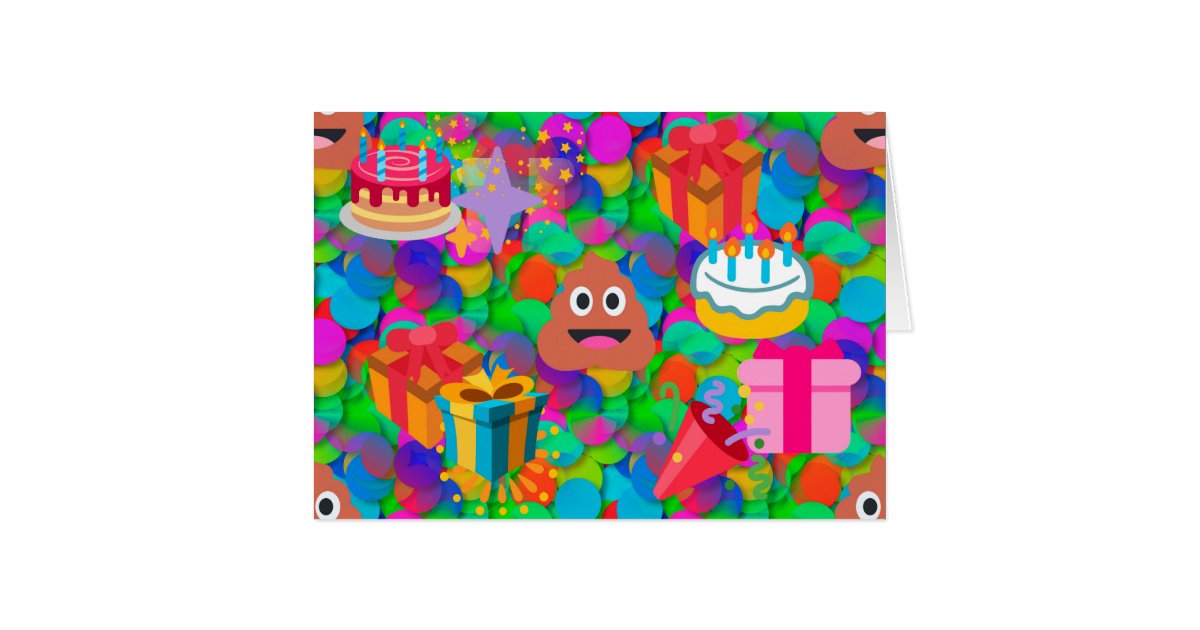 happy birthday poop emoji card | Zazzle
