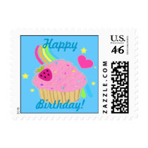Happy Birthday Postage postage by aikiri Happy Birthday Postage postage