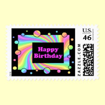 Happy Birthday postage by dndartstudio Happy Birthday postage