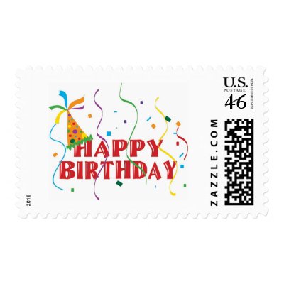Happy Birthday Postage by Maria_K_Bell