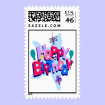 Happy Birthday Postage Stamp stamps