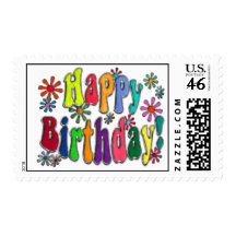 Happy Birthday Postage Stamps