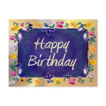 Happy Birthday postcards by JustParties Happy Birthday postcards