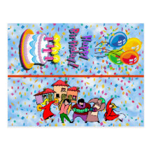 Happy Birthday Postcard Bookmark