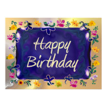 Happy Birthday posters by JustParties Happy Birthday posters
