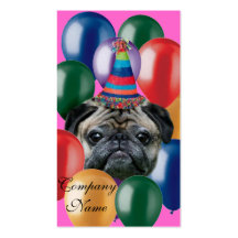 Happy Birthday pug dog Business Cards