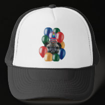 Happy birthday Pug dog hats