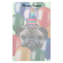 Happy Birthday pug dog Personalized Stationery