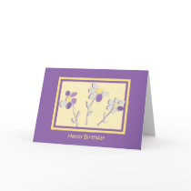 Happy Birthday purple cards