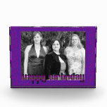 Happy Birthday purple photo frame awards