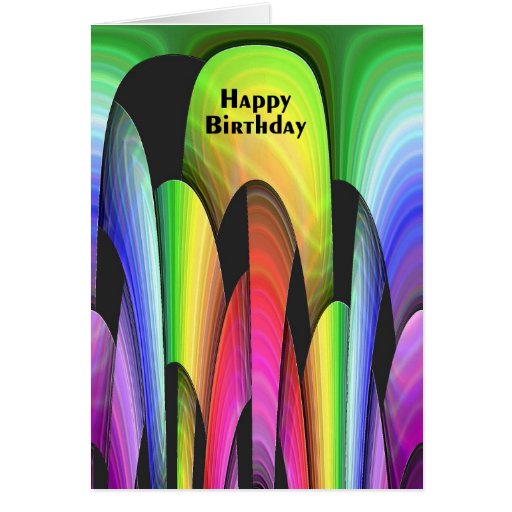 Happy Birthday Rainbow Arch Card | Zazzle
