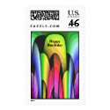 Happy Birthday Rainbow Arch postage by dndartstudio Happy Birthday Rainbow Arch postage