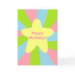 Happy Birthday Rainbow Star Cards