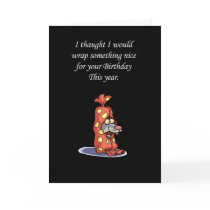 Happy Birthday rat in a package humourous cards