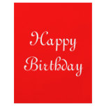 Happy Birthday. Red and White. Custom Flyer