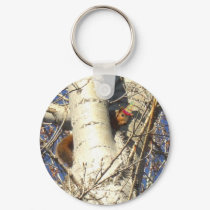 Happy Birthday Red Squirrel keychain by ritmophoto Happy Birthday Red Squirrel keychain