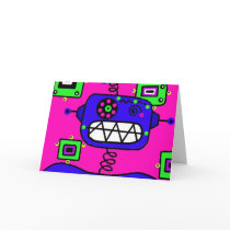 Happy Birthday Robot cards by lynndarakosdesigns Happy Birthday Robot cards
