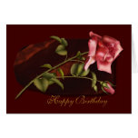 Happy Birthday Rose Greeting Card
