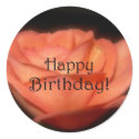 happy birthday rose sticker