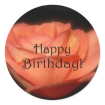 happy birthday rose sticker