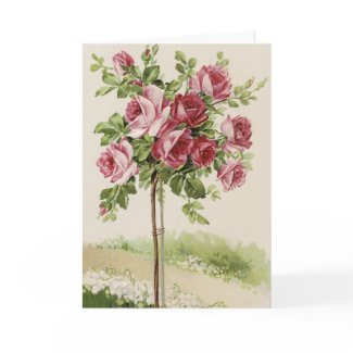Happy Birthday Rose tree card