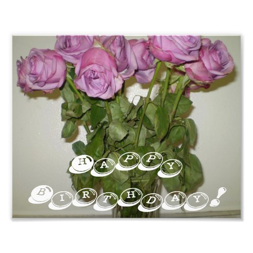 Happy Birthday Roses photoenlargement