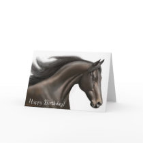 Happy Birthday Running Horse Card