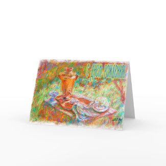 Happy Birthday Russian Card with a Samovar card