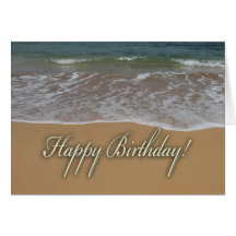 Happy Birthday Sand Beach Card