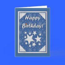 Happy Birthday Silver Card