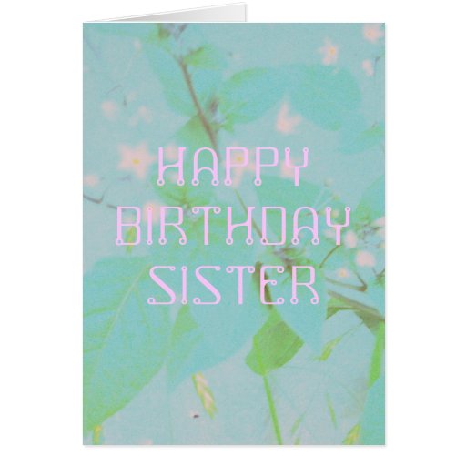 HAPPY BIRTHDAY SISTER CARD