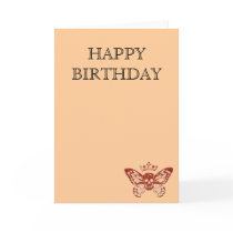Happy Birthday Skull with Wings cards by Ihartluckylou Happy Birthday Skull with Wings cards