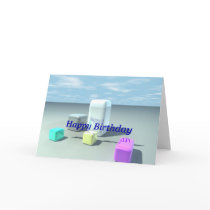 Happy Birthday (Sky Boxes) cards by MathematicalOrchid Happy Birthday (Sky Boxes) cards