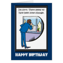 Happy Birthday, Slippage Greeting Cards