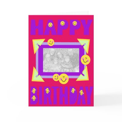 happy birthday smily template/frame card by trish1968