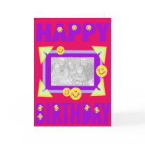 happy birthday smily template/frame cards