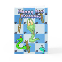 Happy Birthday snakes and ladders game cards