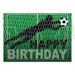 Happy Birthday Soccer Field Goal cards