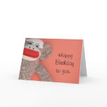 Happy Birthday Sock Monkey cards
