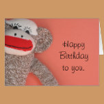 Happy Birthday Sock Monkey cards