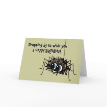 Happy Birthday Spider Greeting Card